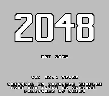 2048 (World) (Rev 5) (Aftermarket) (Homebrew) screen shot title